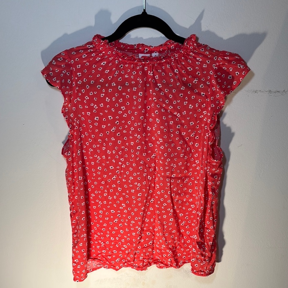 GAP Ruffled Blouse with Peter Pan Collar